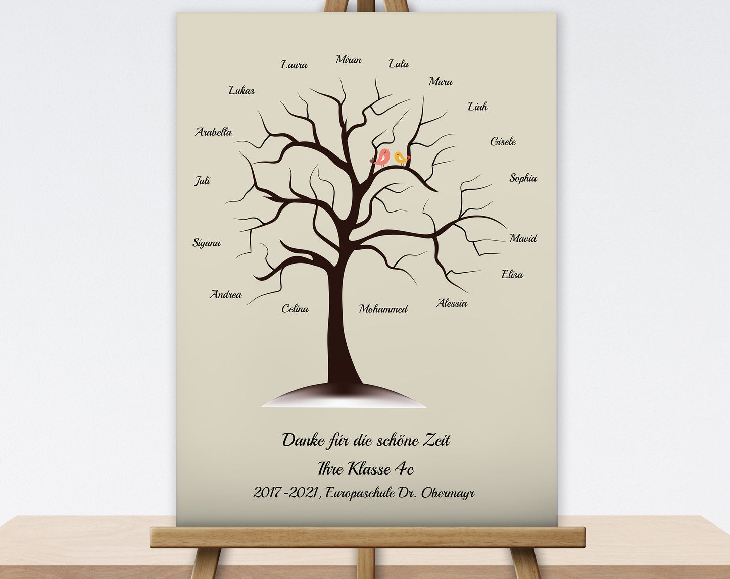 Klassenbaum Fingerabdruckbaum Lehrer Erzieher Geschenk