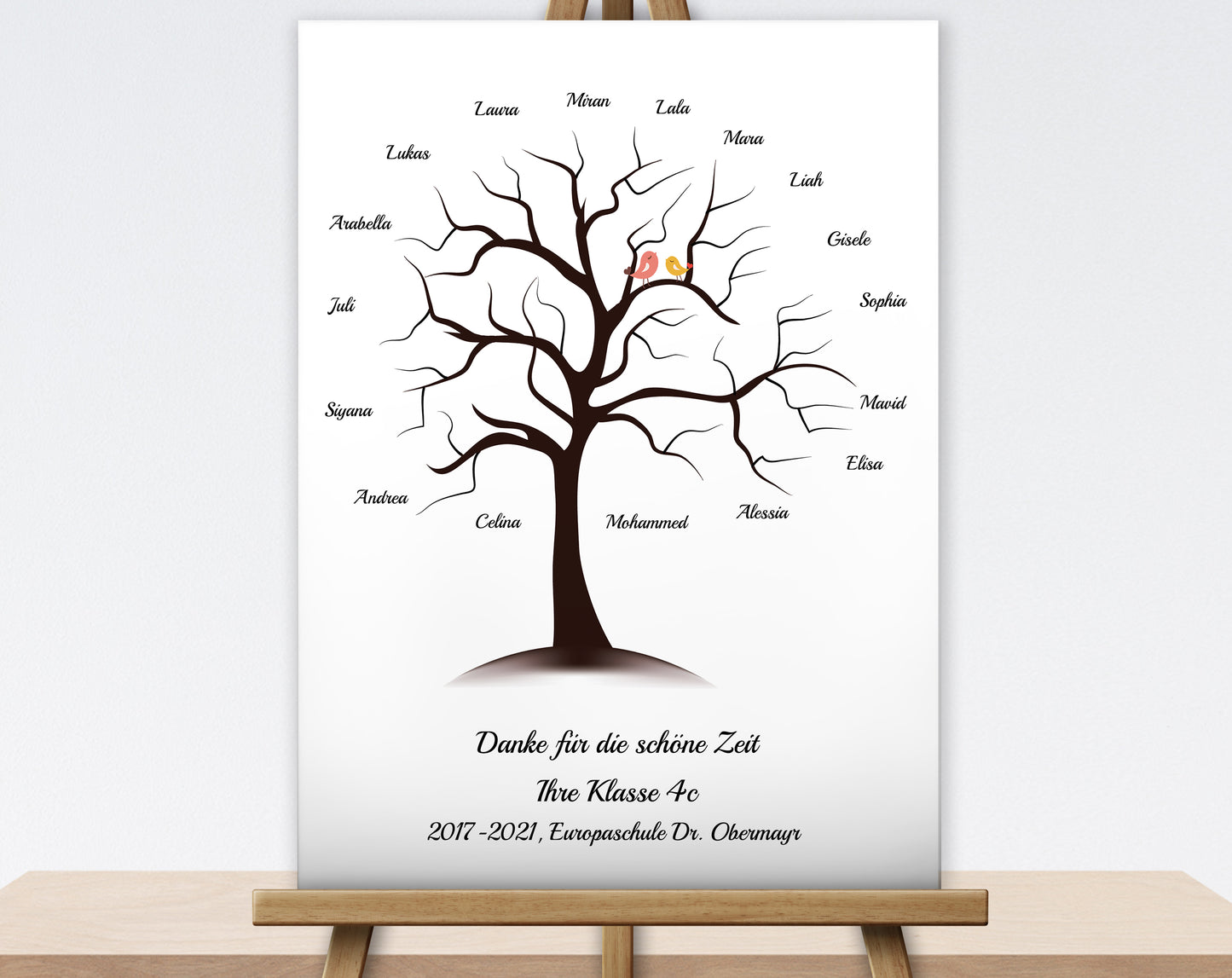 Klassenbaum Fingerabdruckbaum Lehrer Erzieher Geschenk