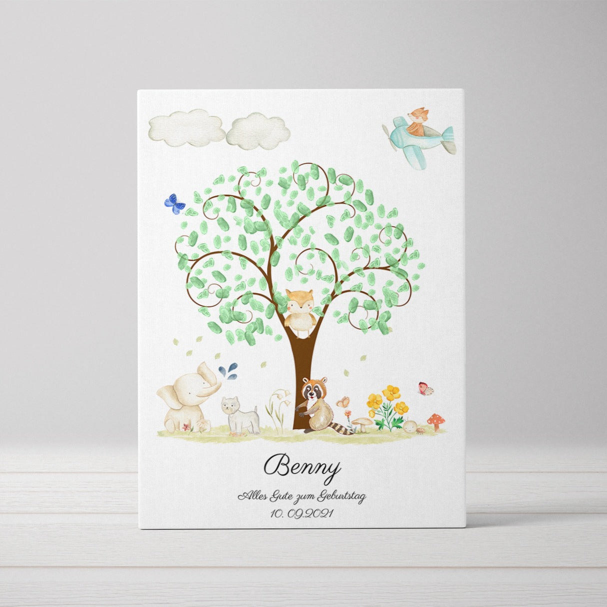 Taufgeschenk Fingerabdruck-Gästebuch Taufe