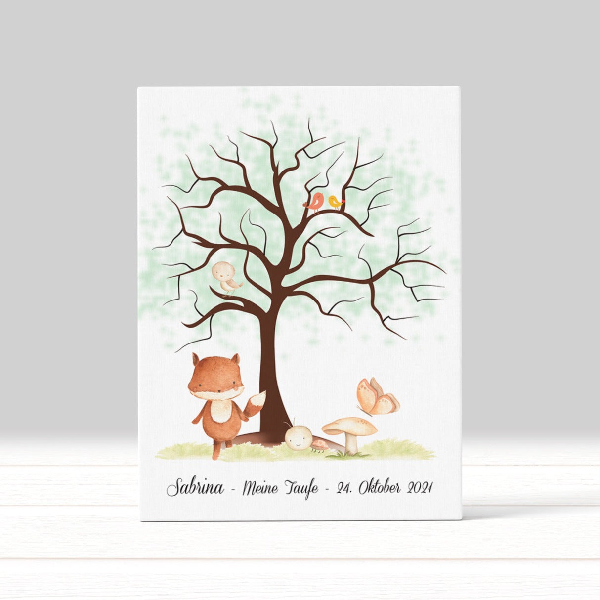 Taufgeschenk Fingerabdruck-Gästebuch Taufe