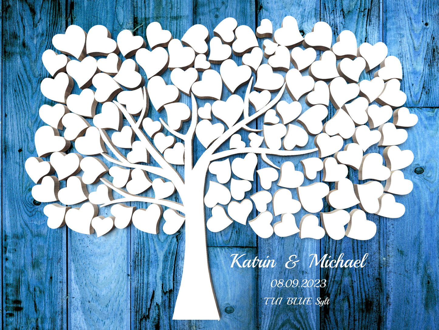 Blau Hochzeitsgästebuch alternative Gästebücher zur Hochzeit