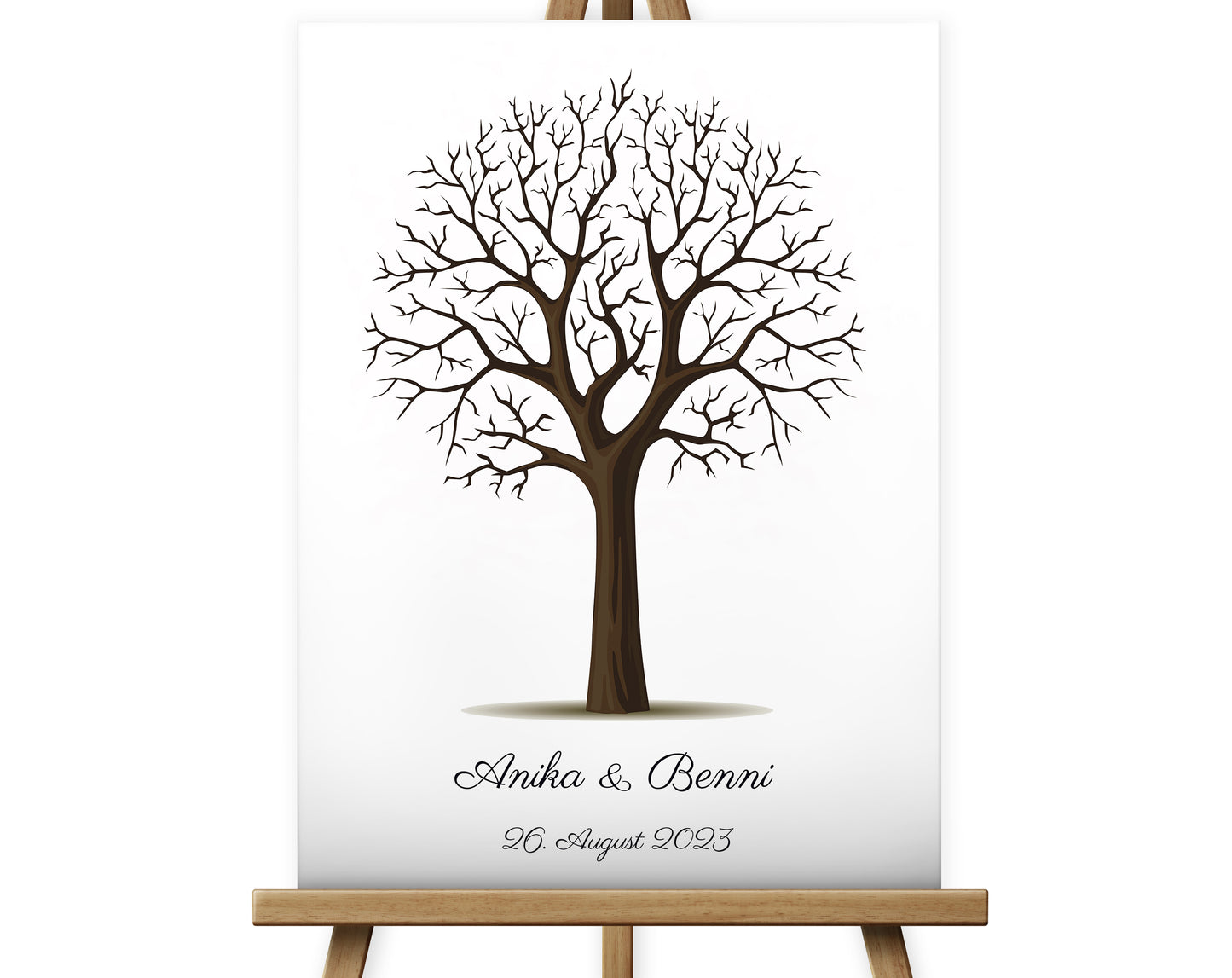 Fingerabdruck Hochzeitsgästebuch Leinwand