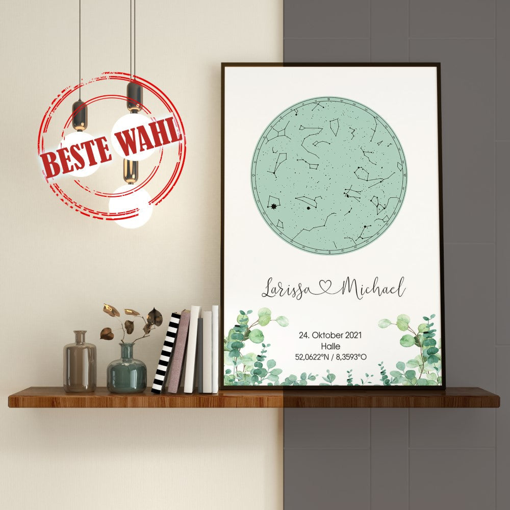 Sternenkarte Digitale Datei Sternenhimmel personalisiert