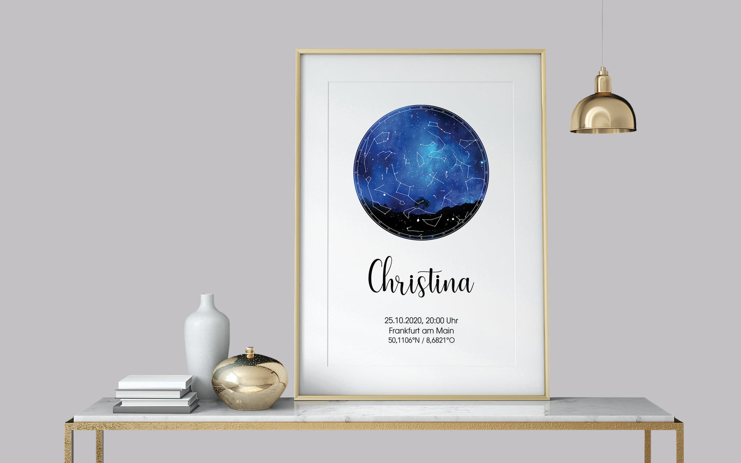 Sternenkarte Poster Sternenhimmel personalisiert