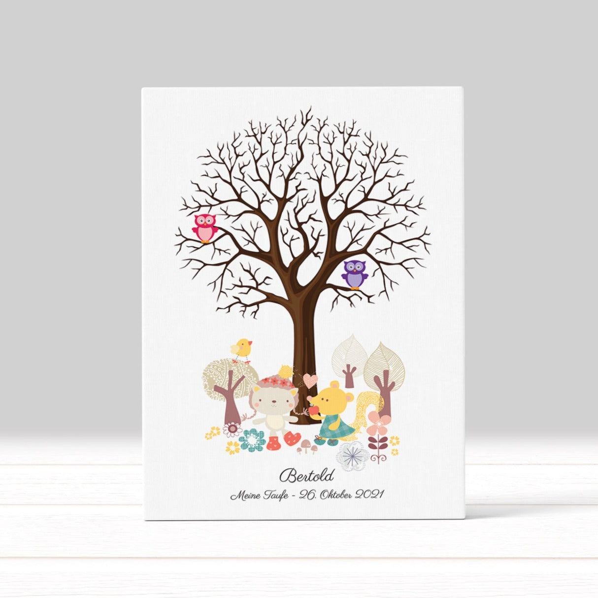 Taufgeschenk Fingerabdruck-Gästebuch Taufe