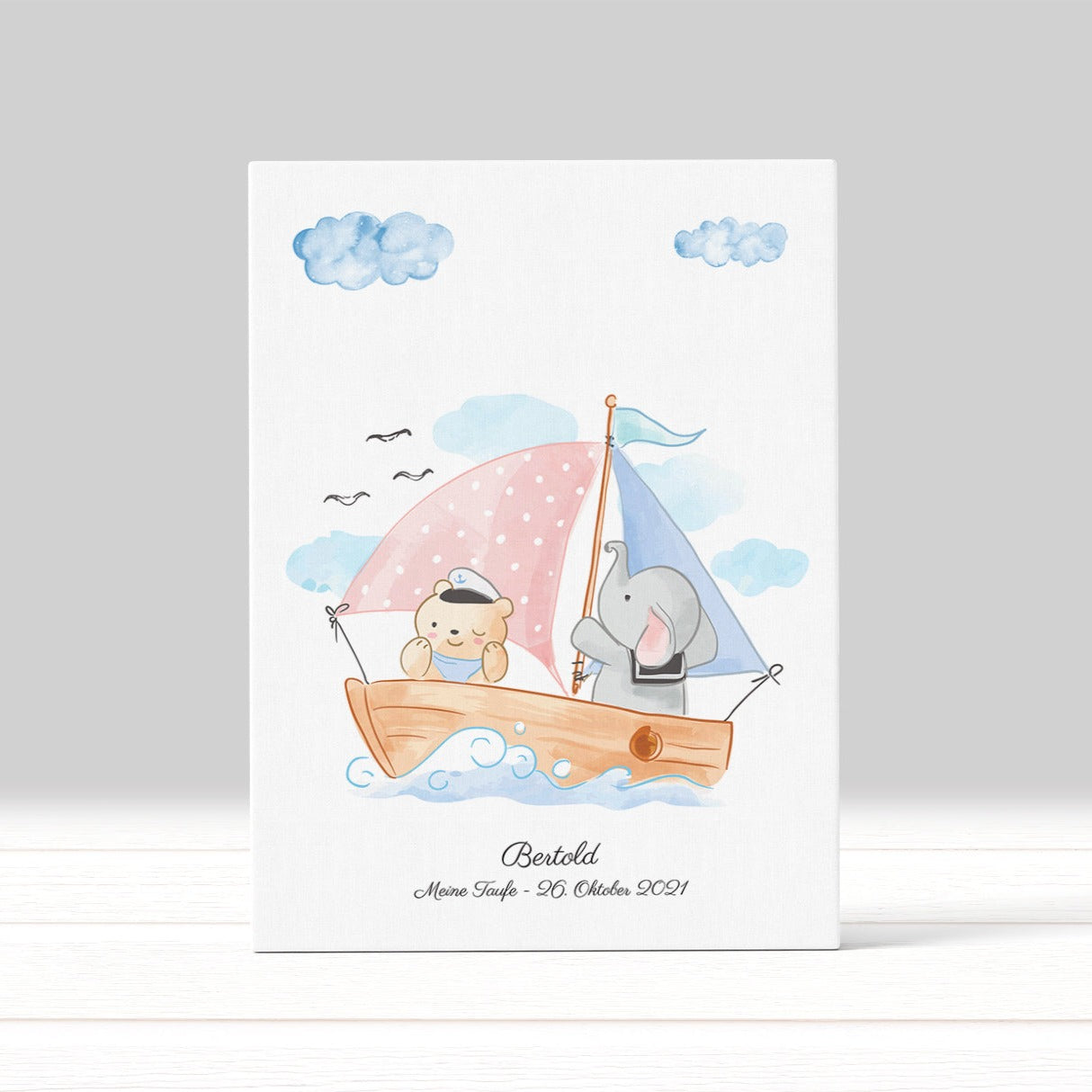 Taufgeschenk Fingerabdruck-Gästebuch Taufe