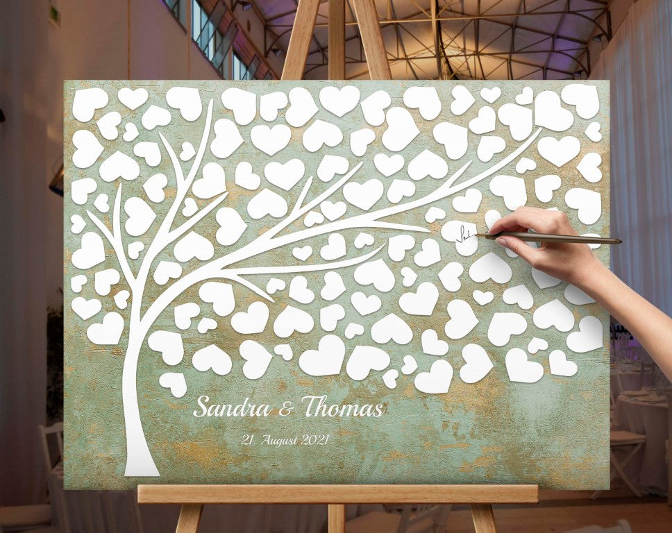 Gästebuch Hochzeit, Hochzeitsgästebuch Vintage Boho