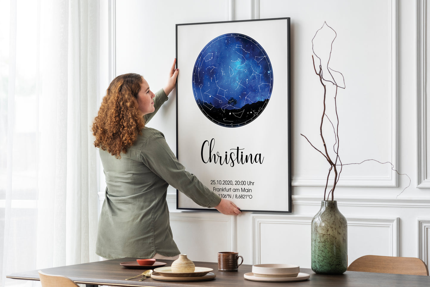 Sternenkarte Poster Sternenhimmel personalisiert