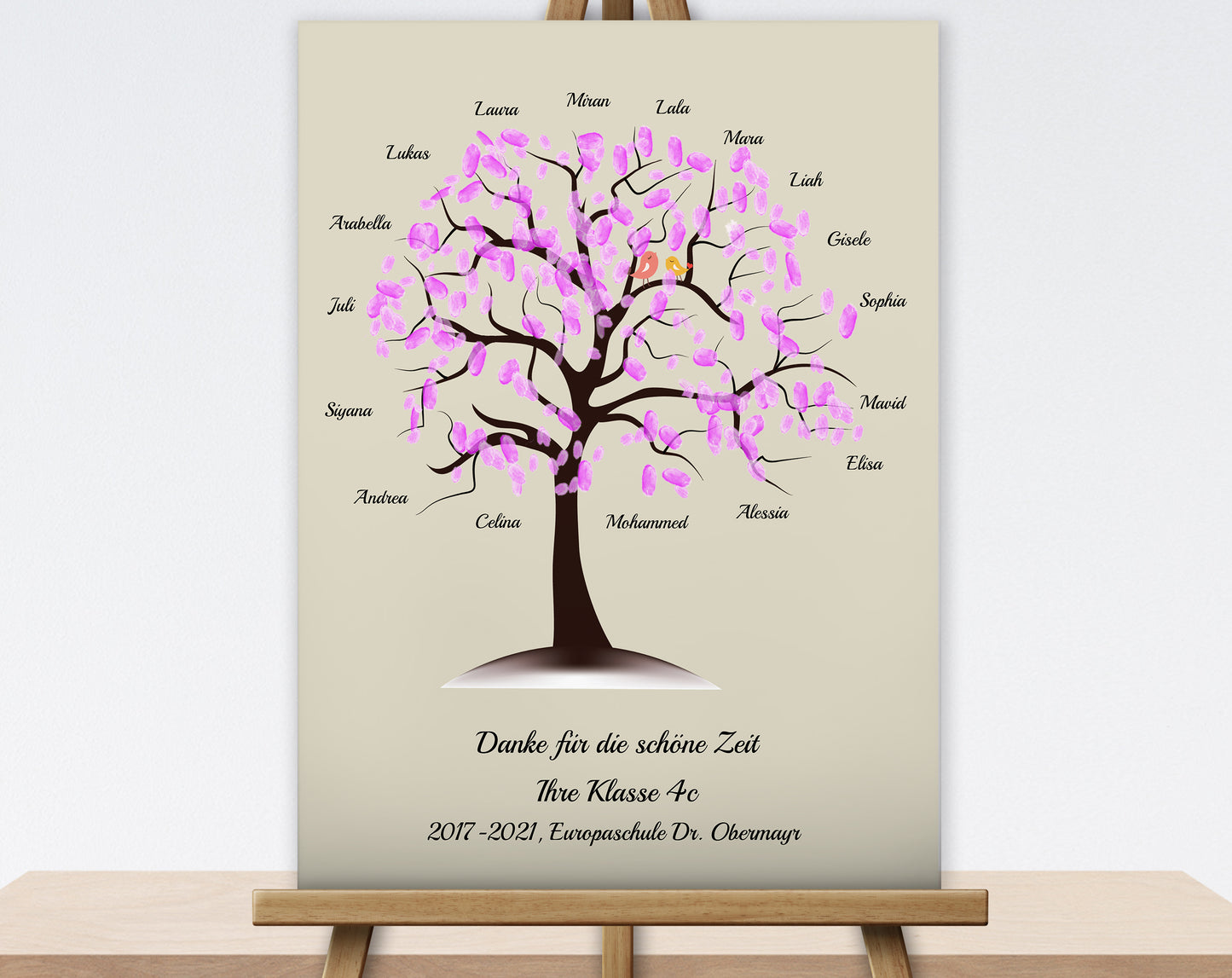 Klassenbaum Fingerabdruckbaum Lehrer Erzieher Geschenk