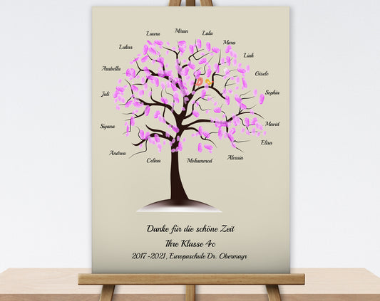 Klassenbaum Fingerabdruckbaum Lehrer Erzieher Geschenk