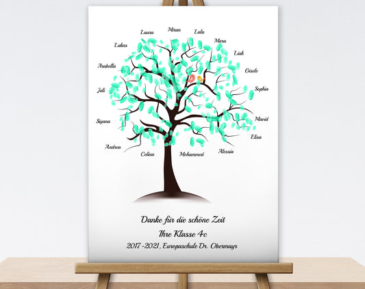 Klassenbaum Fingerabdruckbaum Lehrer Erzieher Geschenk