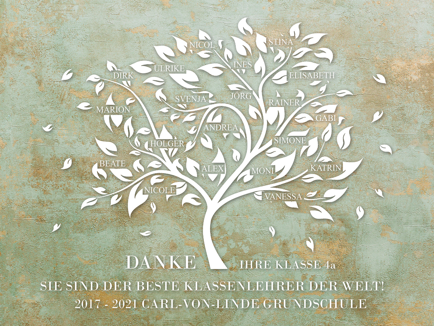 Klassenbaum Lehrer Erzieher Geschenk Klassen Liste