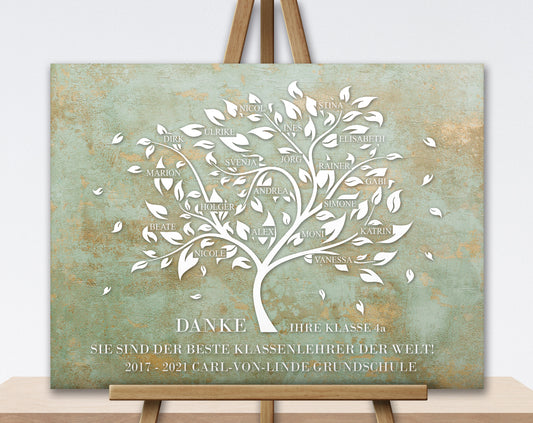 Klassenbaum Lehrer Erzieher Geschenk Klassen Liste