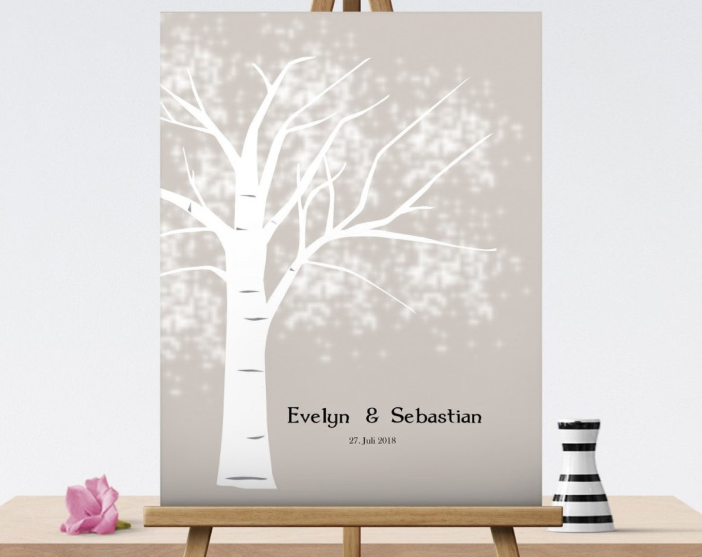 Fingerabdruck Gästebaum Hochzeitsgästebuch Brautpaar2
