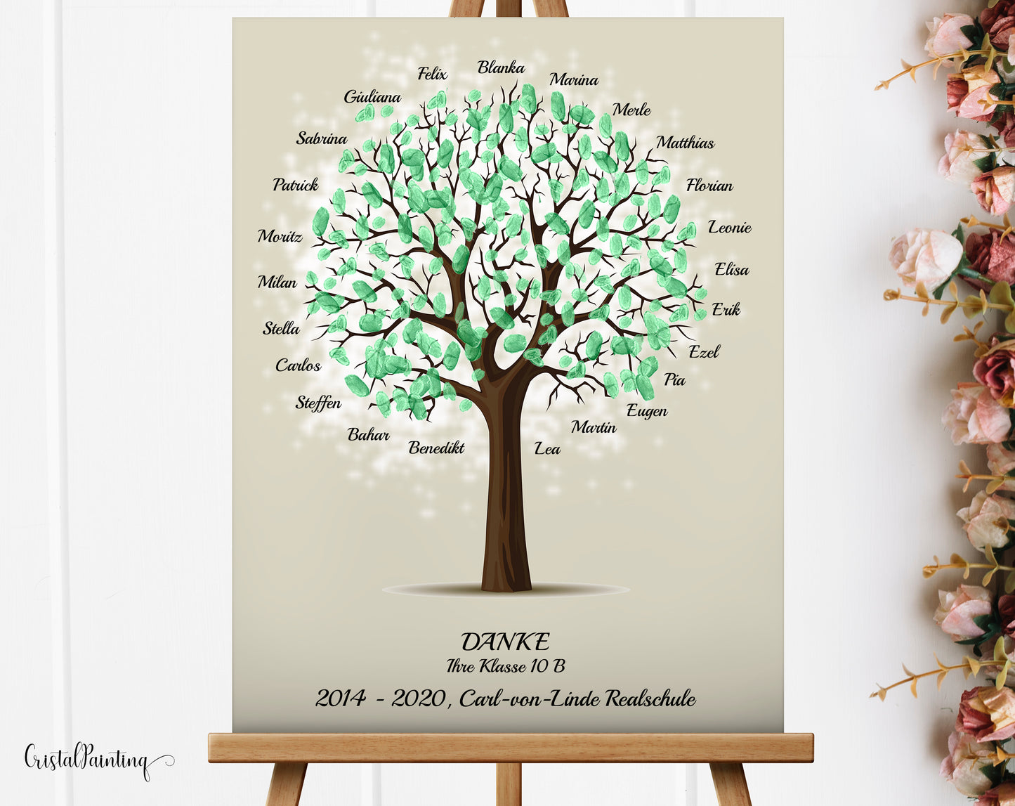 Klassenbaum Fingerabdruckbaum Lehrer Erzieher Geschenk