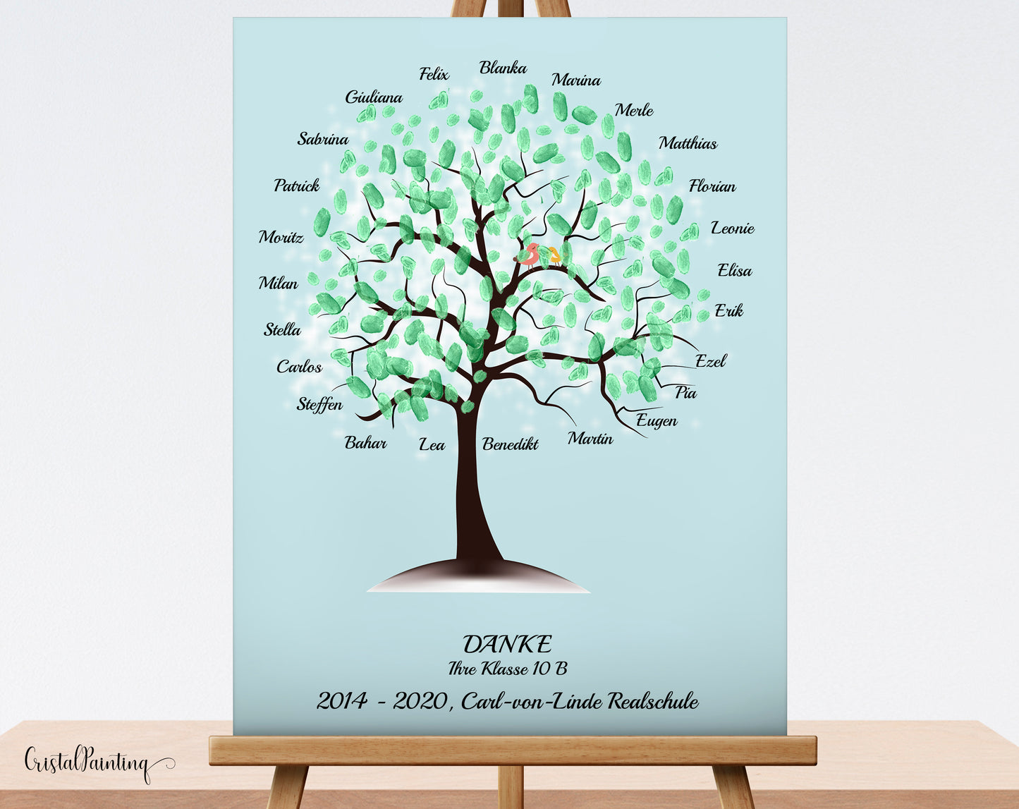 Klassenbaum Fingerabdruckbaum Lehrer Erzieher Geschenk