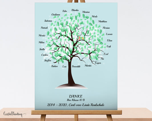 Klassenbaum Fingerabdruckbaum Lehrer Erzieher Geschenk