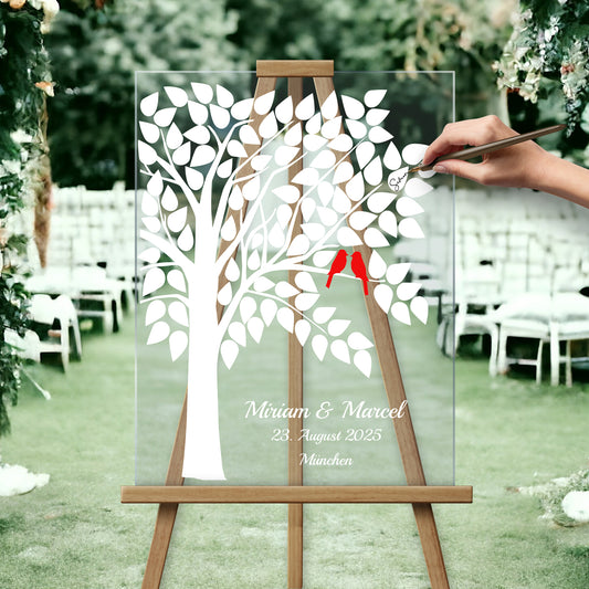 Acrylglas Gästebuch Schild Hochzeitsgeschenk