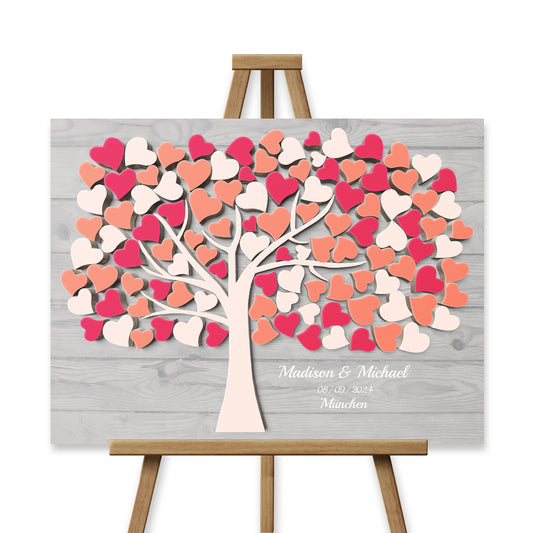 Hochzeitsgästebuch alternative Gästebücher zur Hochzeit Pink