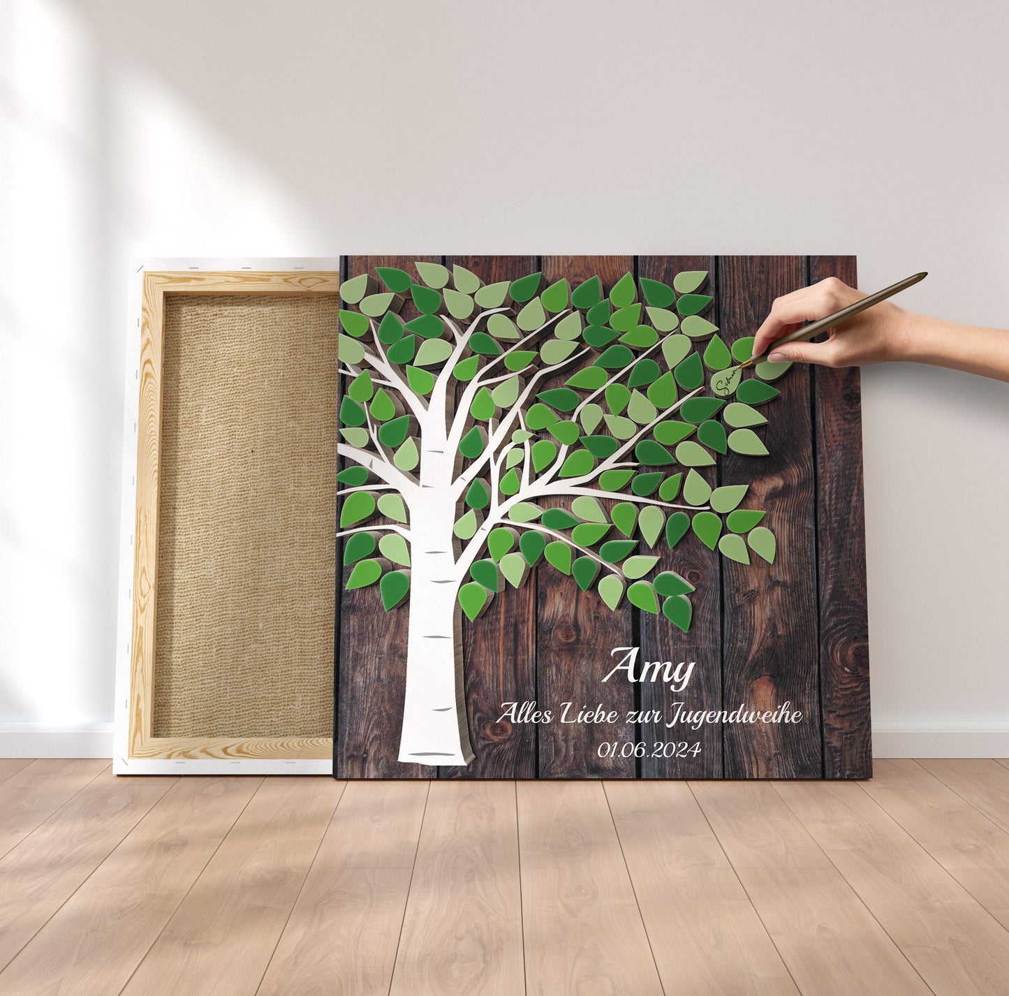 Jugendweihe Geschenk Gästebuch für Mädchen Junge Lebensbaum