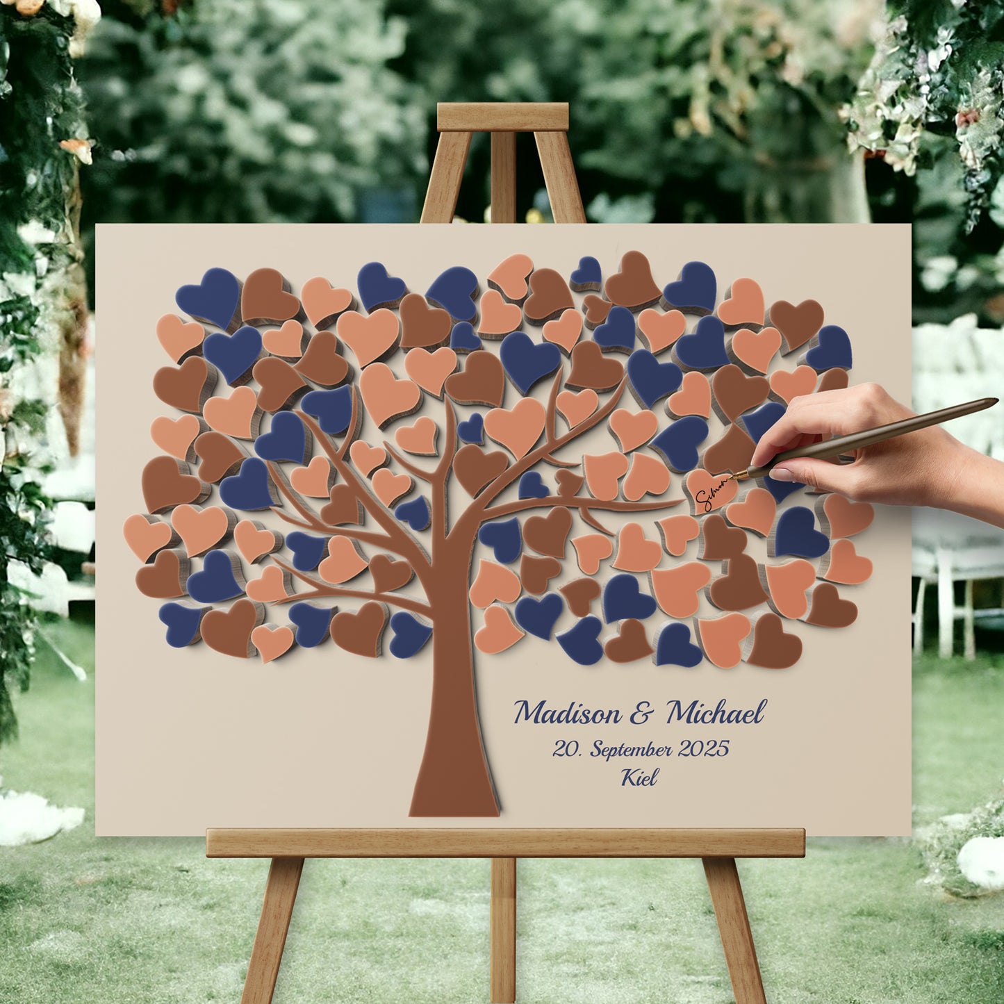 Hochzeitsgästebuch alternative Gästebücher zur Hochzeit Blau2