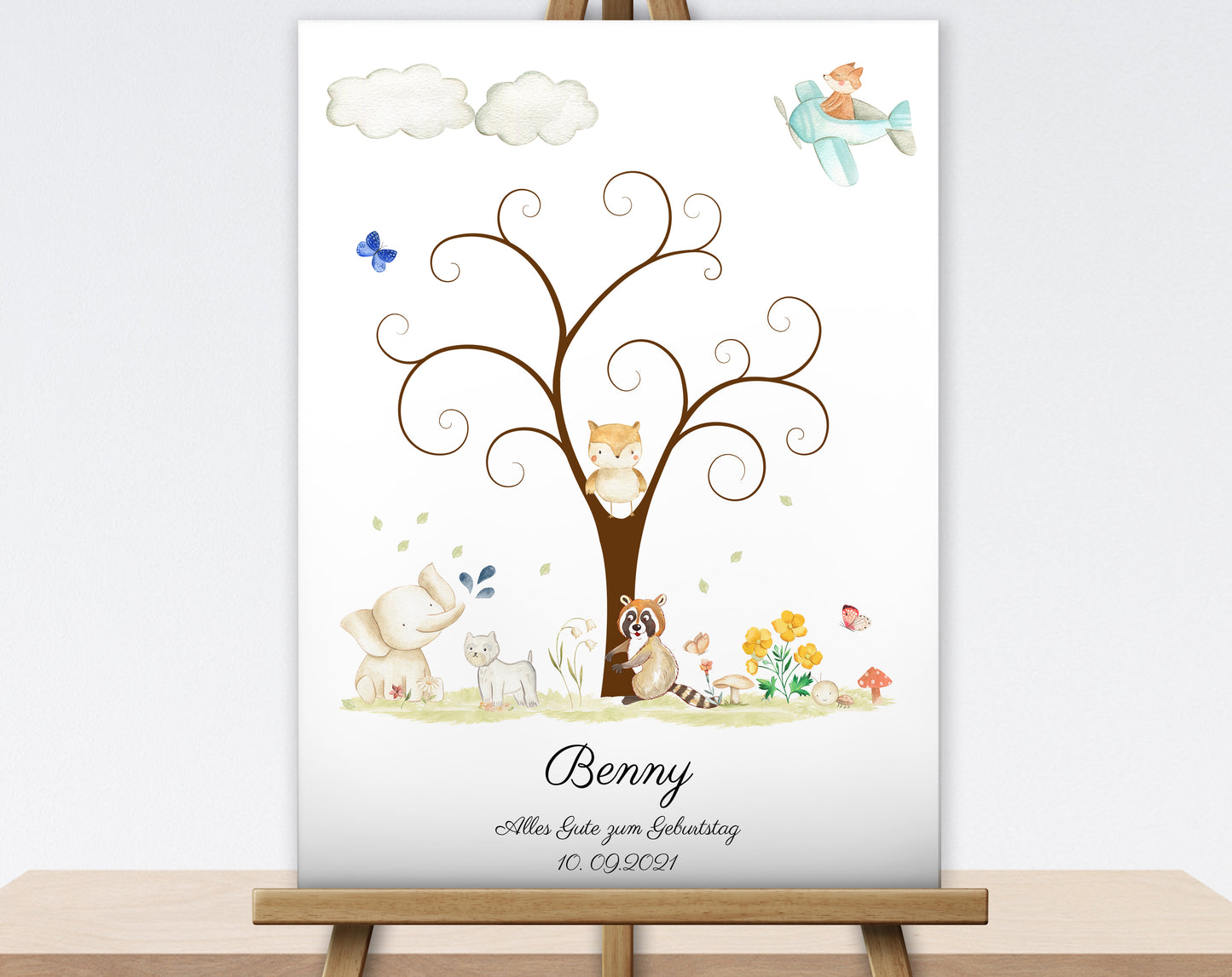 Taufgeschenk Fingerabdruck-Gästebuch Taufe