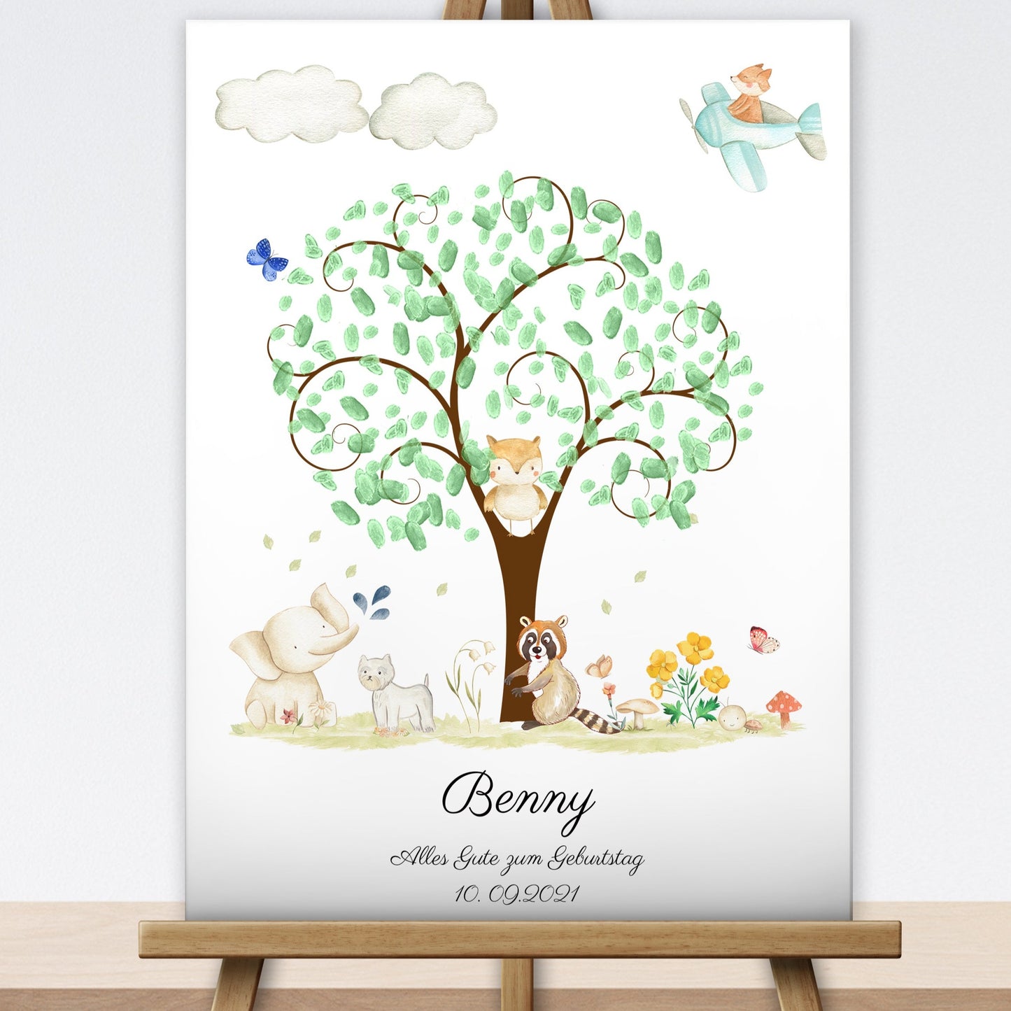 Taufgeschenk Fingerabdruck-Gästebuch Taufe