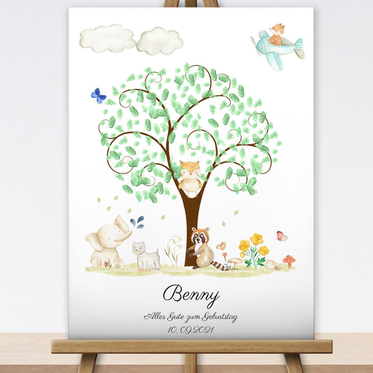 Taufgeschenk Fingerabdruck-Gästebuch Taufe