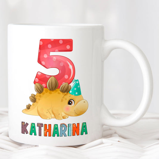 Dino Geburtstag Tasse Geschenk personalisiertes Geburtstagsgeschenk