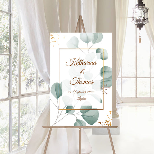 Eukalyptus Hochzeitsschild Hochzeit Poster Hochzeitsgeschenk