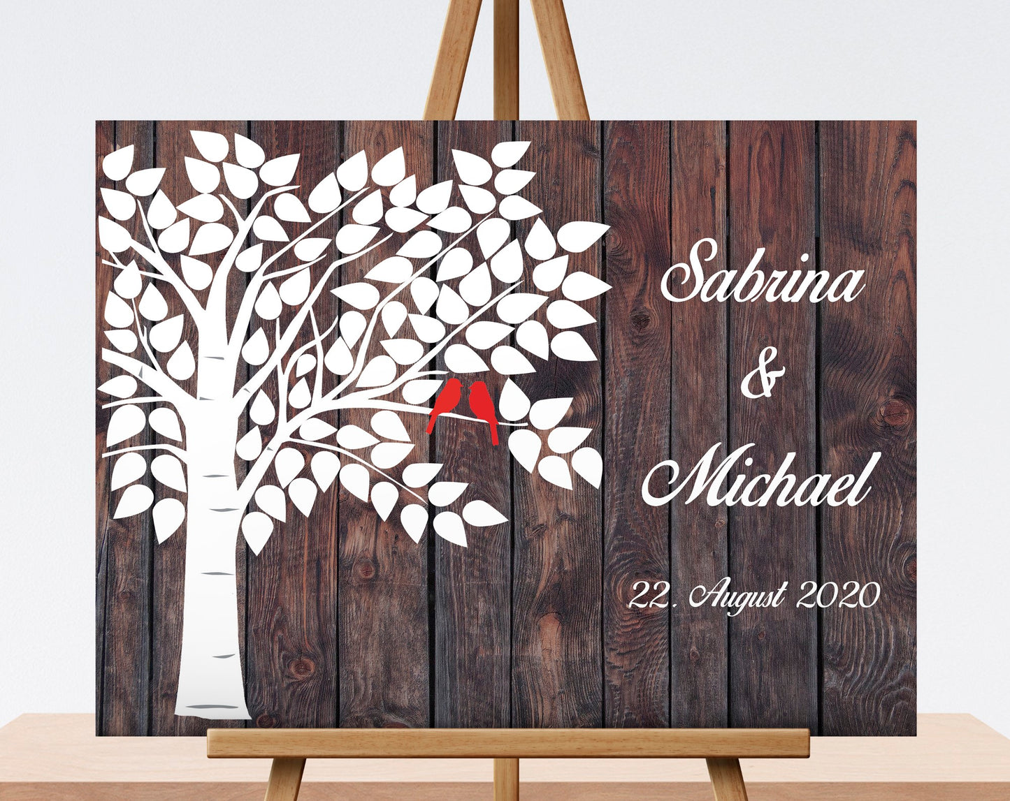 Hochzeitsgeschenk Wedding Tree, Hochzeitsbaum Digitaldruckdatei zum Selbstausdrucken