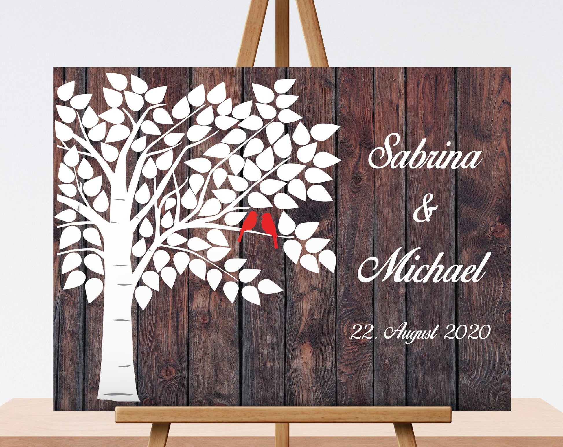 Hochzeitsgeschenk Wedding Tree, Hochzeitsbaum Digitaldruckdatei zum Selbstausdrucken