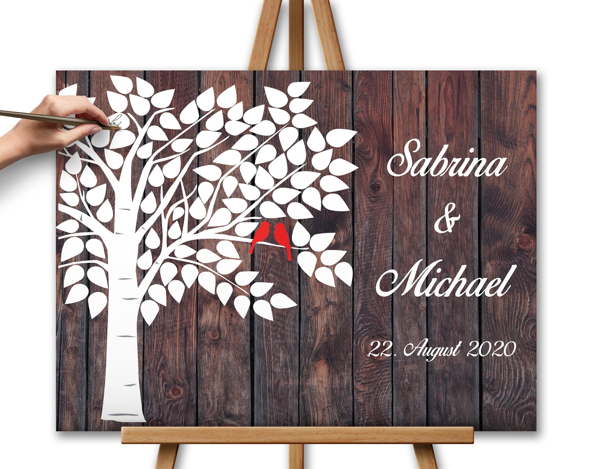 Hochzeitsgeschenk Wedding Tree, Hochzeitsbaum Digitaldruckdatei zum Selbstausdrucken