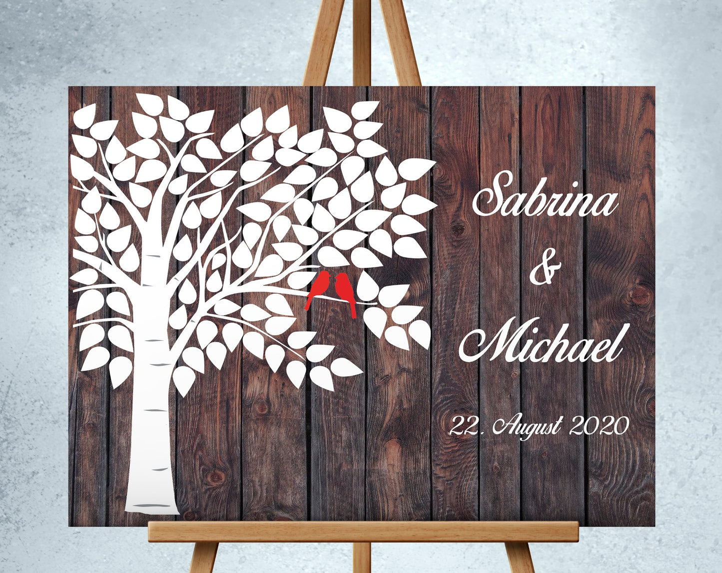 Hochzeitsgeschenk Wedding Tree, Hochzeitsbaum Digitaldruckdatei zum Selbstausdrucken