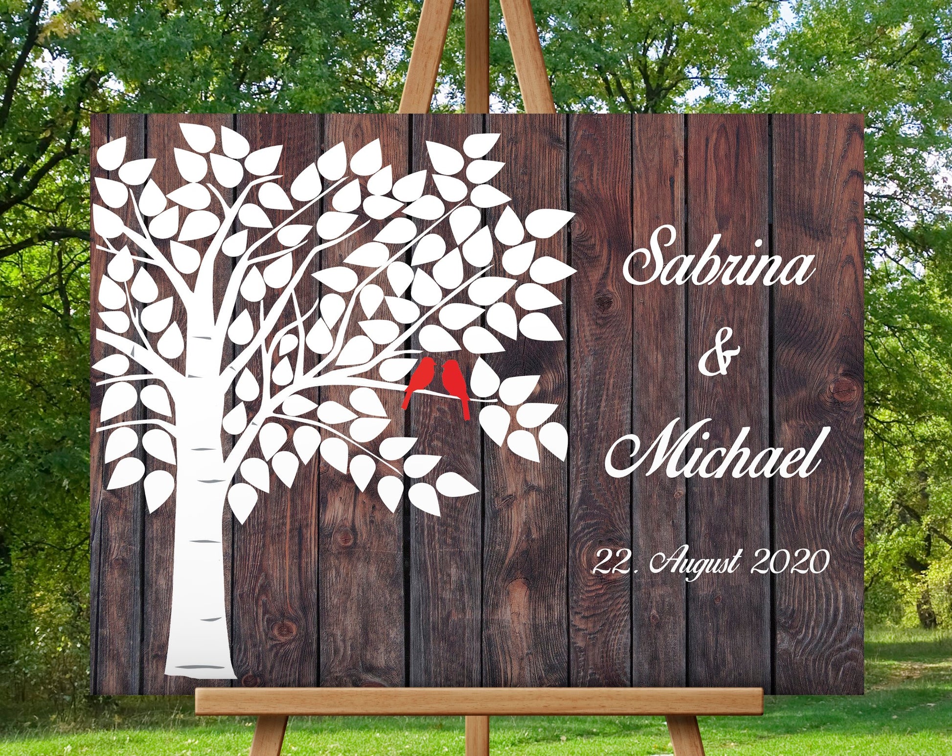 Hochzeitsgeschenk Wedding Tree, Hochzeitsbaum Digitaldruckdatei zum Selbstausdrucken