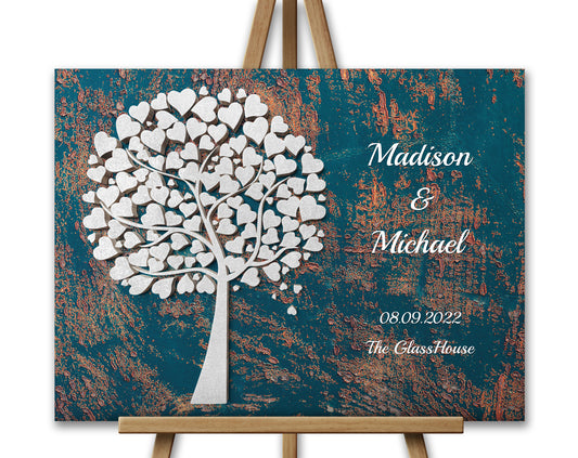 Hochzeitsgästebuch Gästebücher zur Hochzeit - rostiges Eisen Effekt