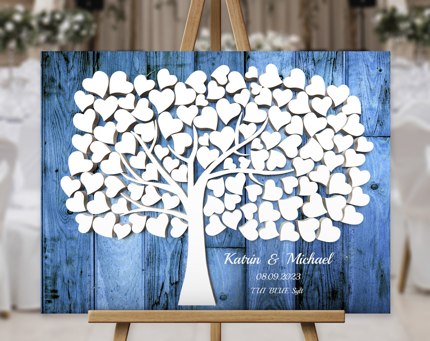 Blau Hochzeitsgästebuch alternative Gästebücher zur Hochzeit