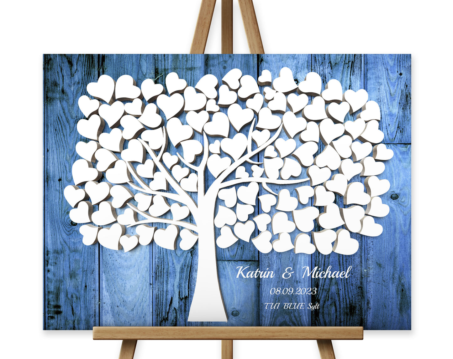 Blau Hochzeitsgästebuch alternative Gästebücher zur Hochzeit