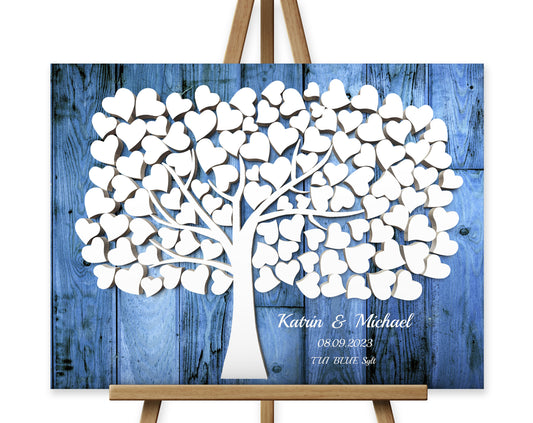 Blau Hochzeitsgästebuch alternative Gästebücher zur Hochzeit