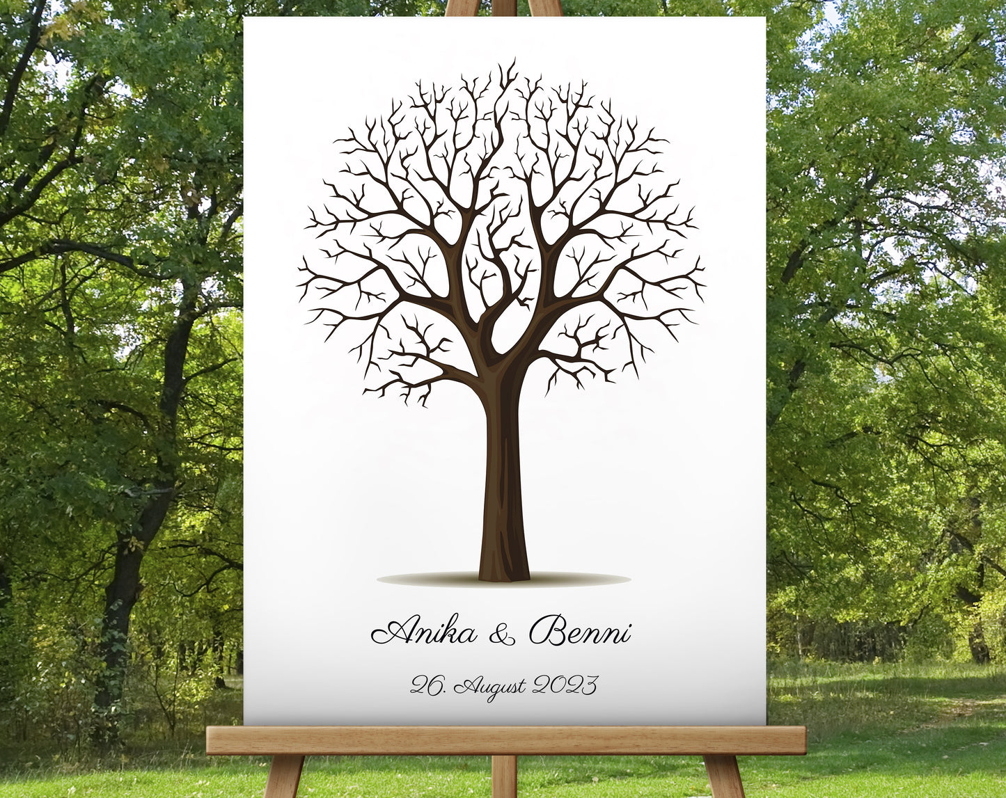 Fingerabdruck Hochzeitsgästebuch Leinwand