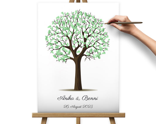 Fingerabdruck Hochzeitsgästebuch Leinwand