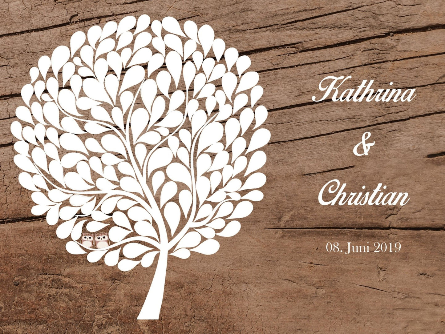 Hochzeitsgästebuch Gästebaum Hochzeitsbaum Boho