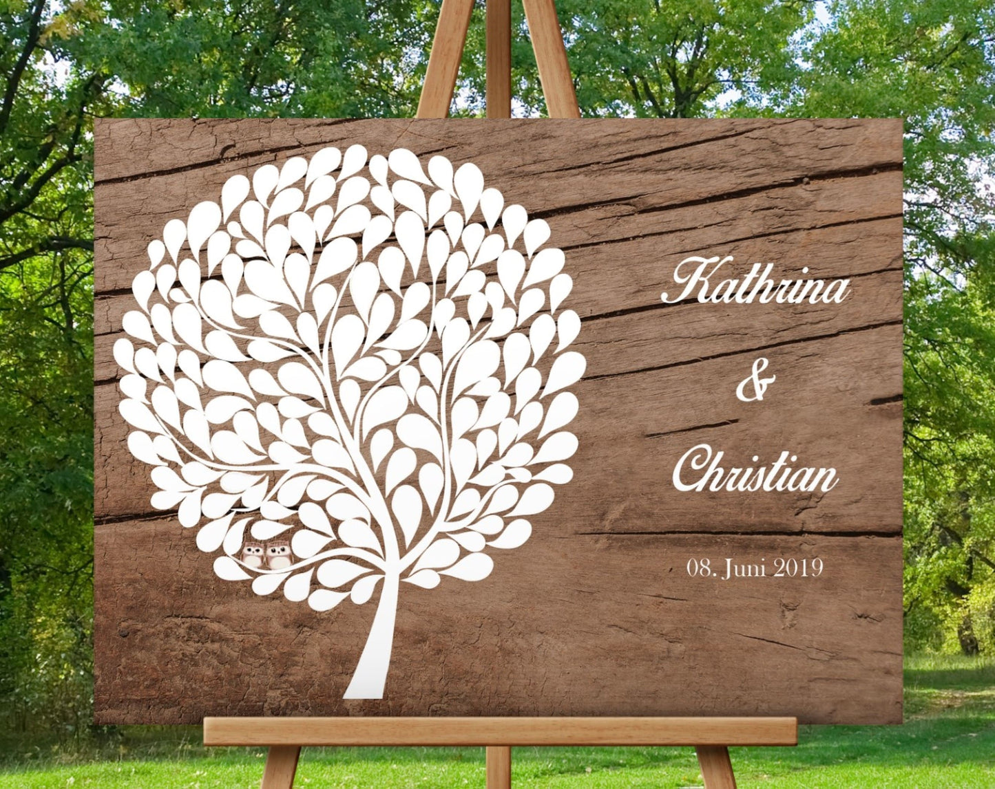 Hochzeitsgästebuch Gästebaum Hochzeitsbaum Boho