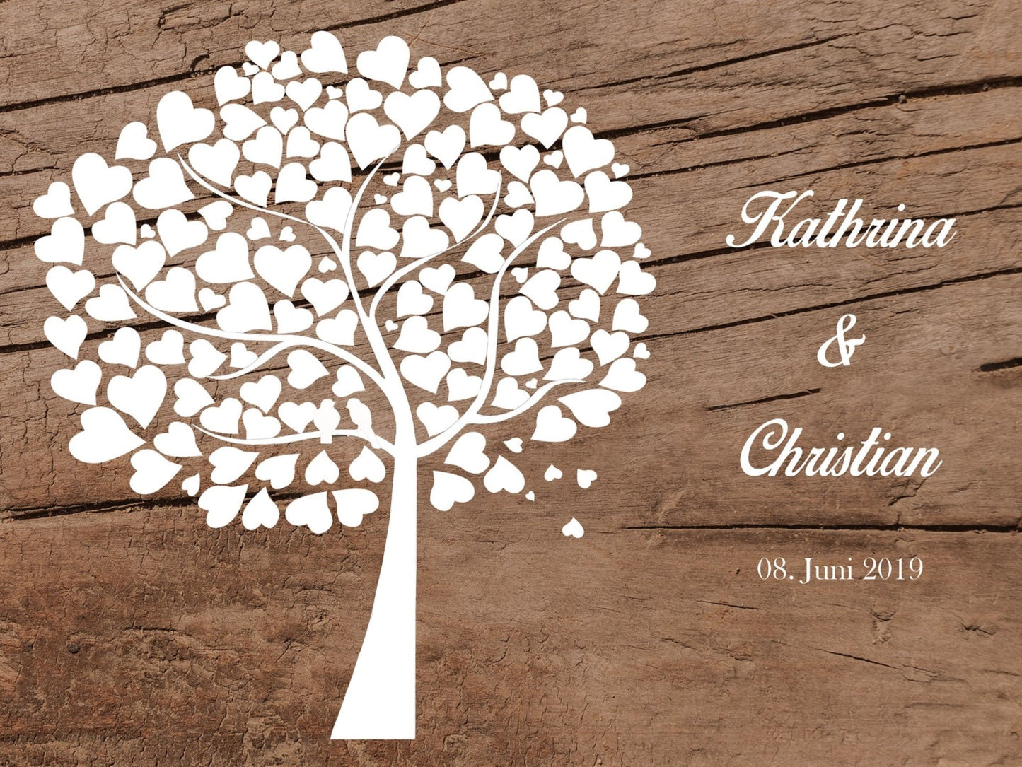 Hochzeitsgästebuch Gästebaum Hochzeitsbaum Boho