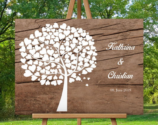 Hochzeitsgästebuch Gästebaum Hochzeitsbaum Boho