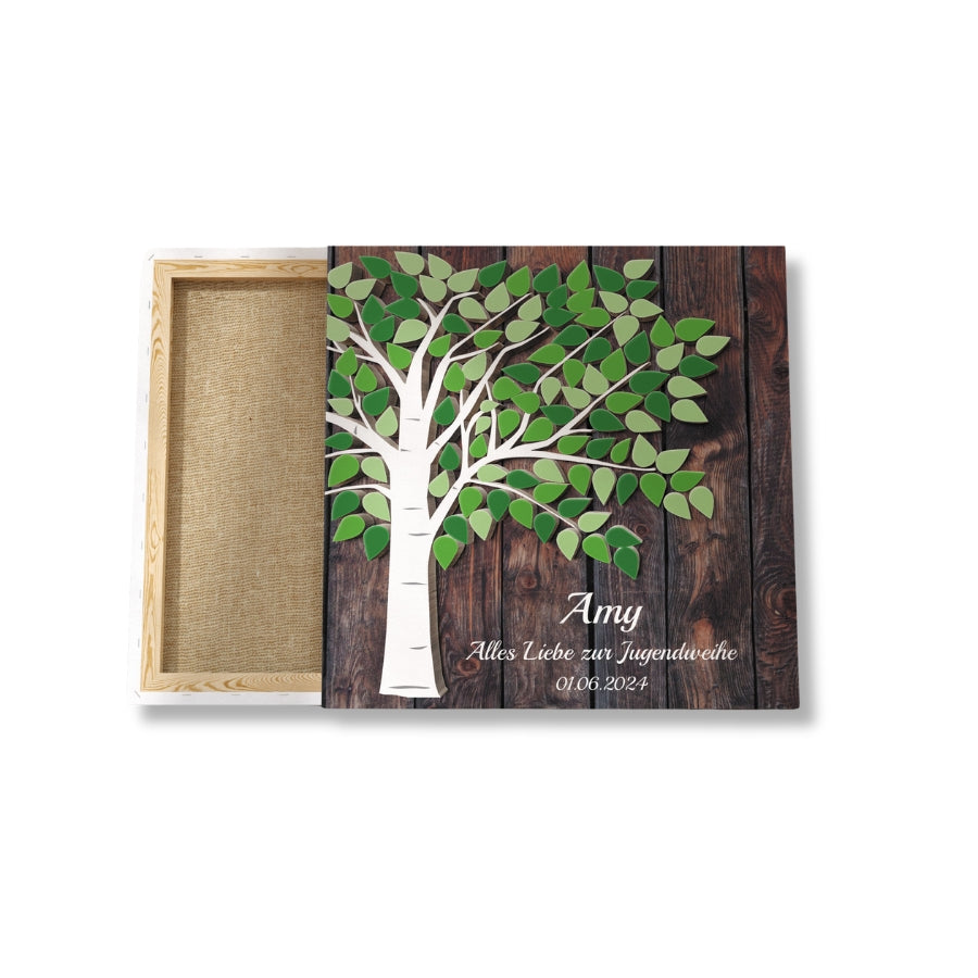 Jugendweihe Geschenk Gästebuch für Mädchen Junge Lebensbaum