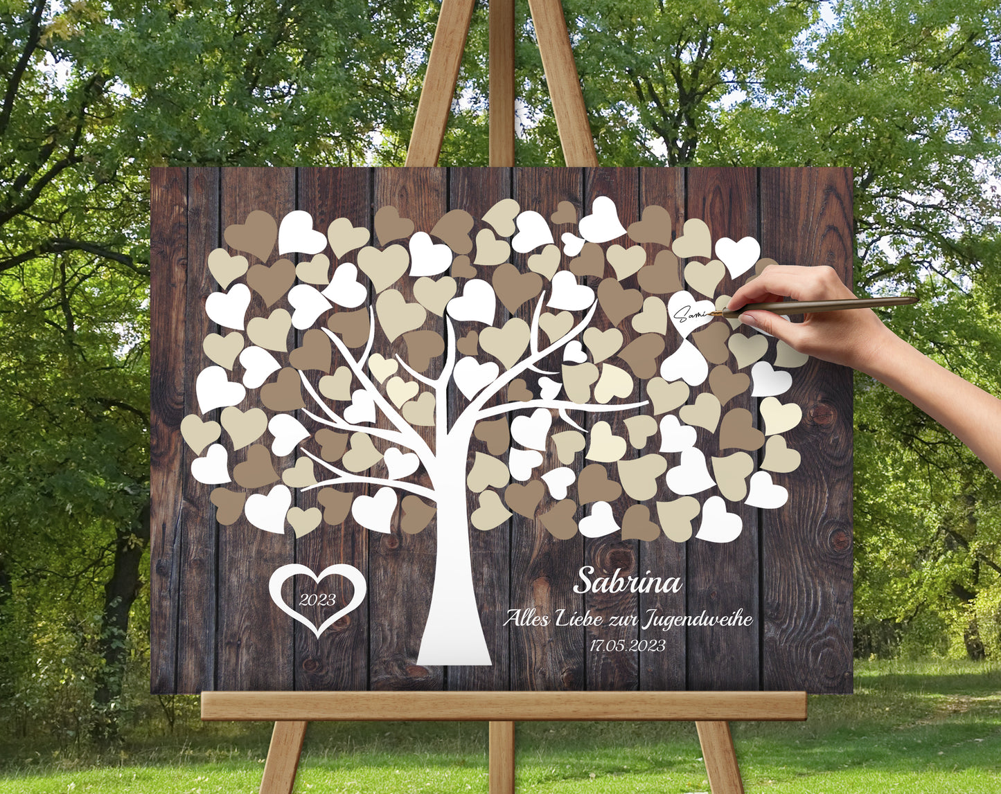 Jugendweihe Geschenk Gästebuch Herz für Mädchen Junge