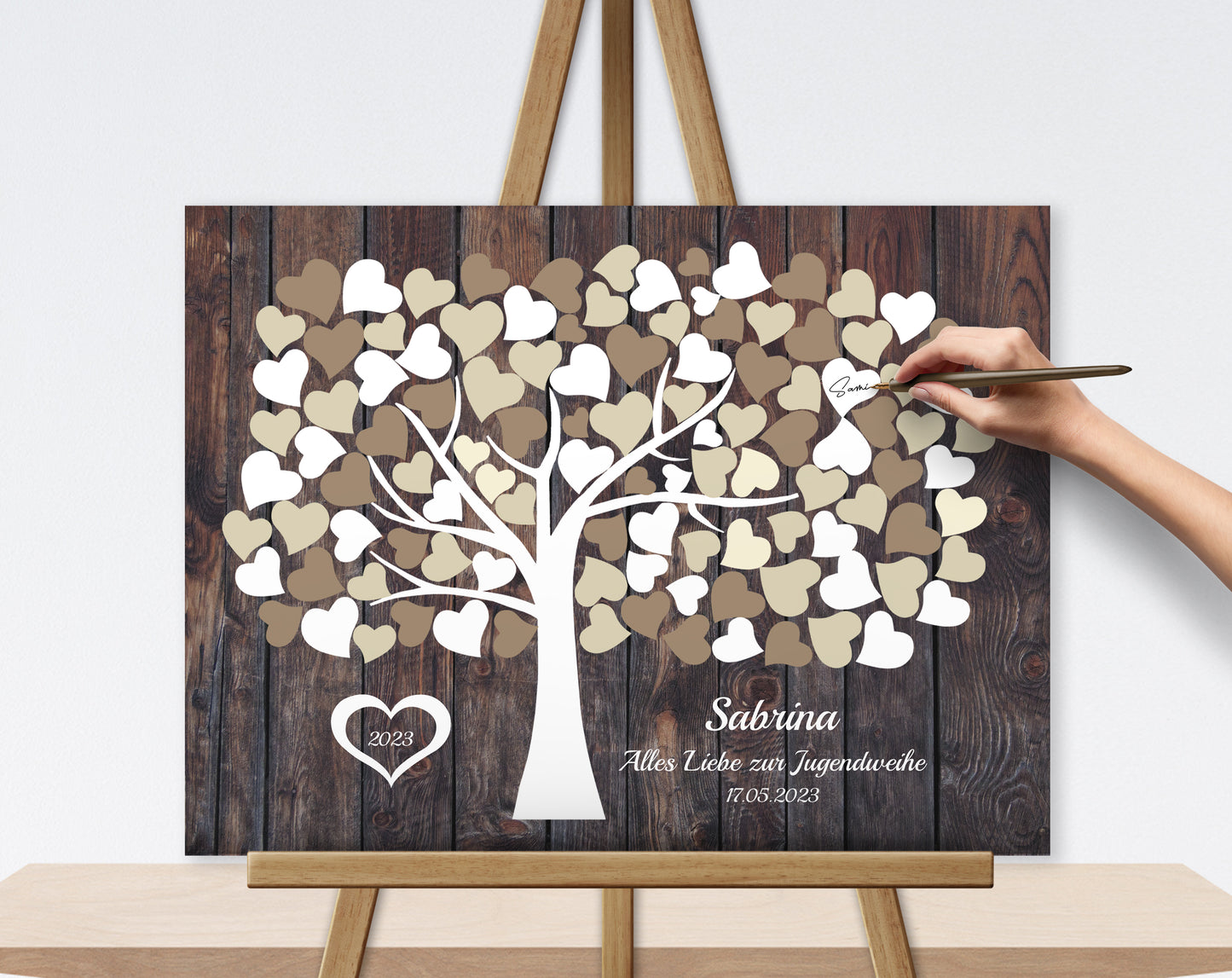 Jugendweihe Geschenk Gästebuch Herz für Mädchen Junge