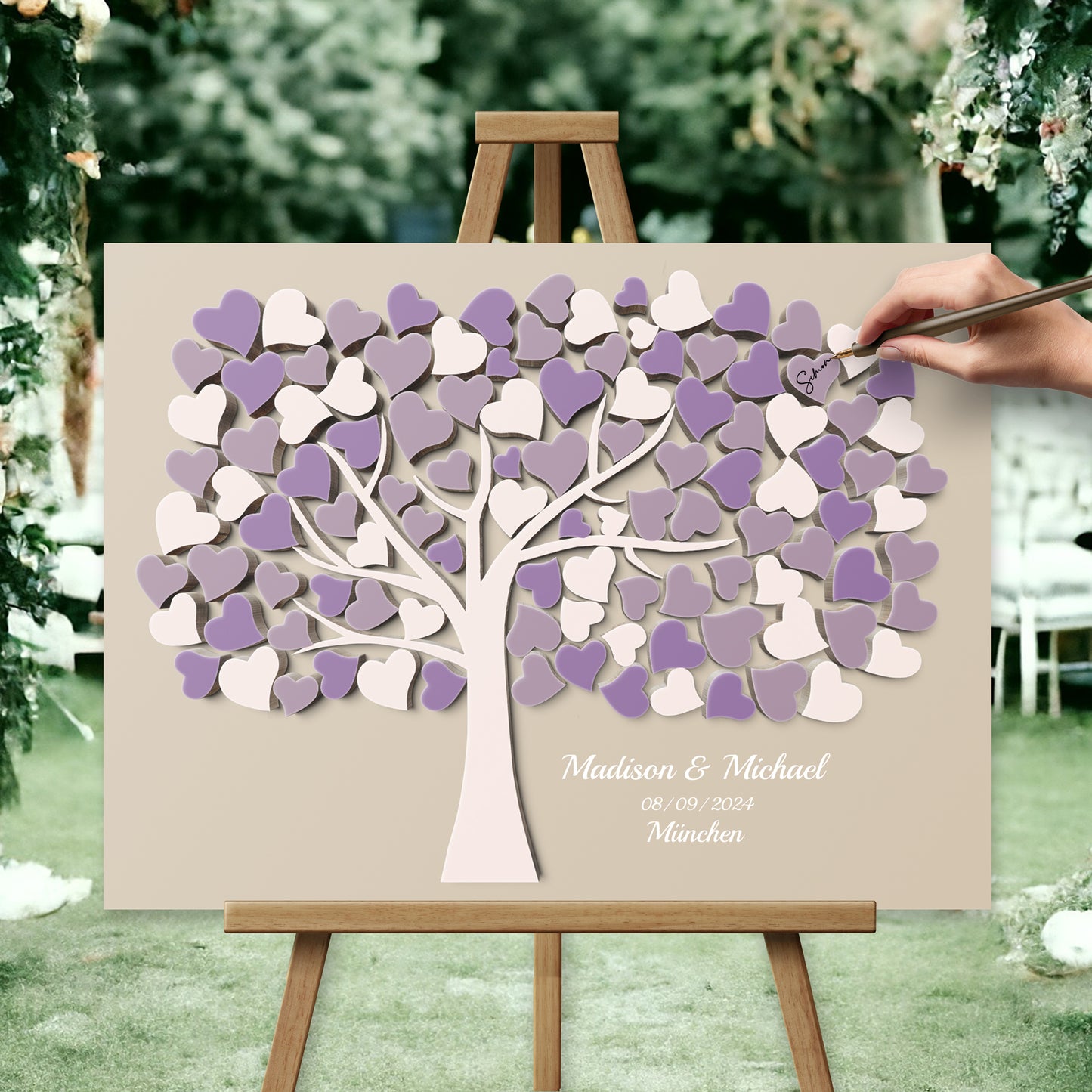 Hochzeitsgästebuch alternative Gästebücher zur Hochzeit Lavendel