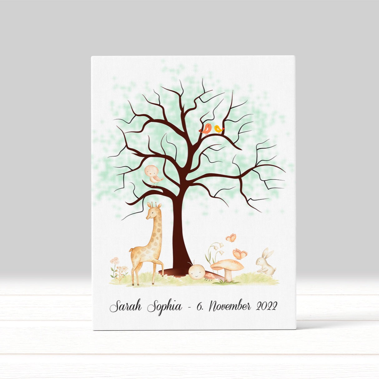 Taufgeschenk Fingerabdruck-Gästebuch Taufe